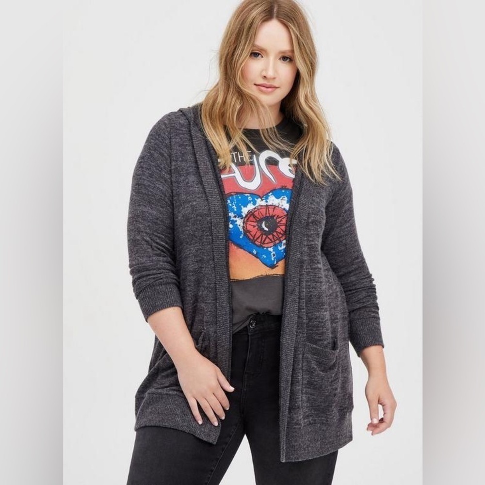 Super Soft Plush Cardigan Open Front torrid 5